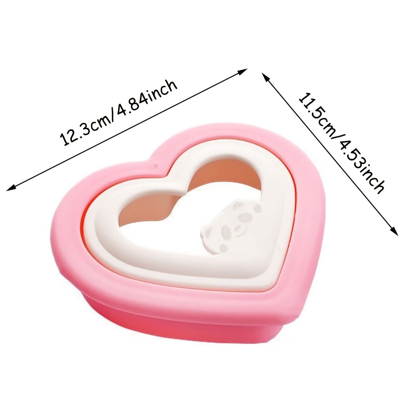 1pc Heart Sandwich Cutter And Sealer, Decruster Bread Sandwich Maker Cutters Make, DIY Pocket Sandwiches Mold Square Shape, Decruster Sandwich Maker For Kids, Family Kitchen Tools