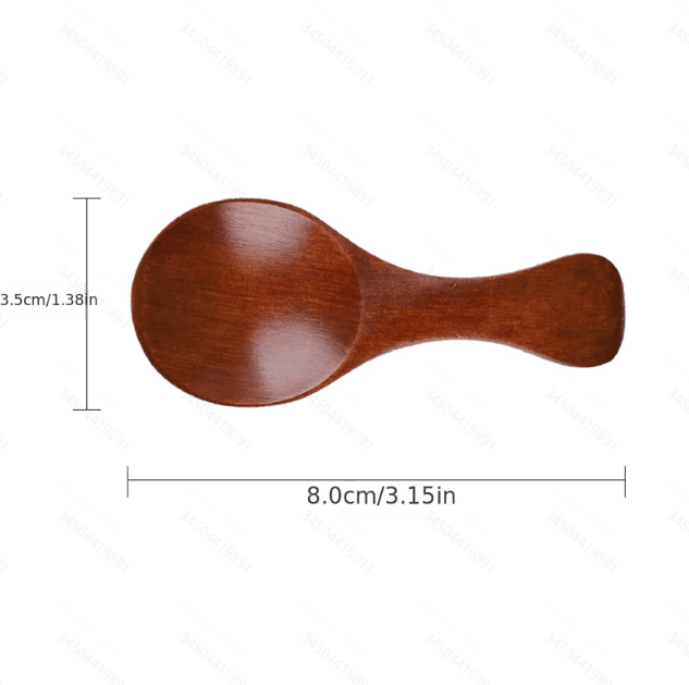 4Pcs Mini Wooden Spoons; Small Spice Condiment Spoon; Sugar Tea Coffee Scoop; Short Handle Wood Spoon; Jam Mustard Ice Cream Wood Spoons; Kitchen Gadgets