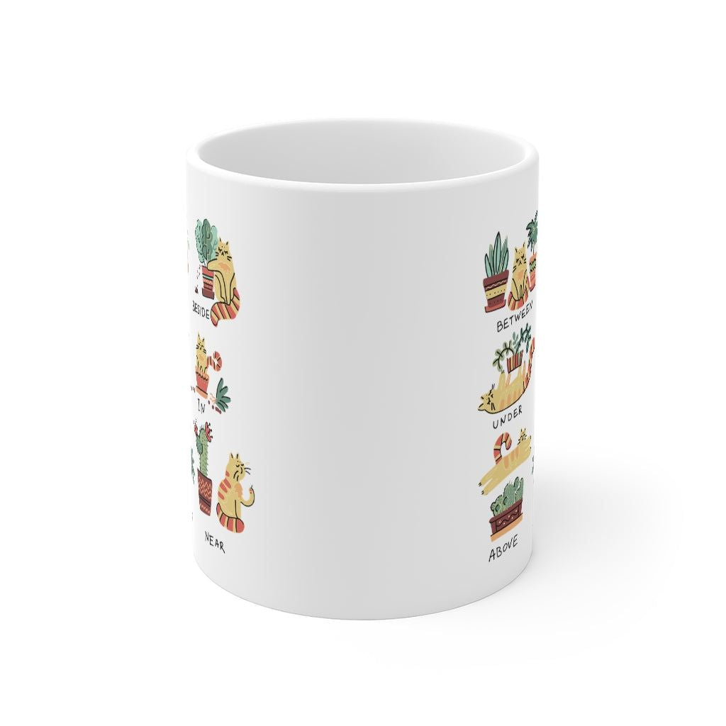 Puurfect Combo Cat and Plants Coffee Tea Mug