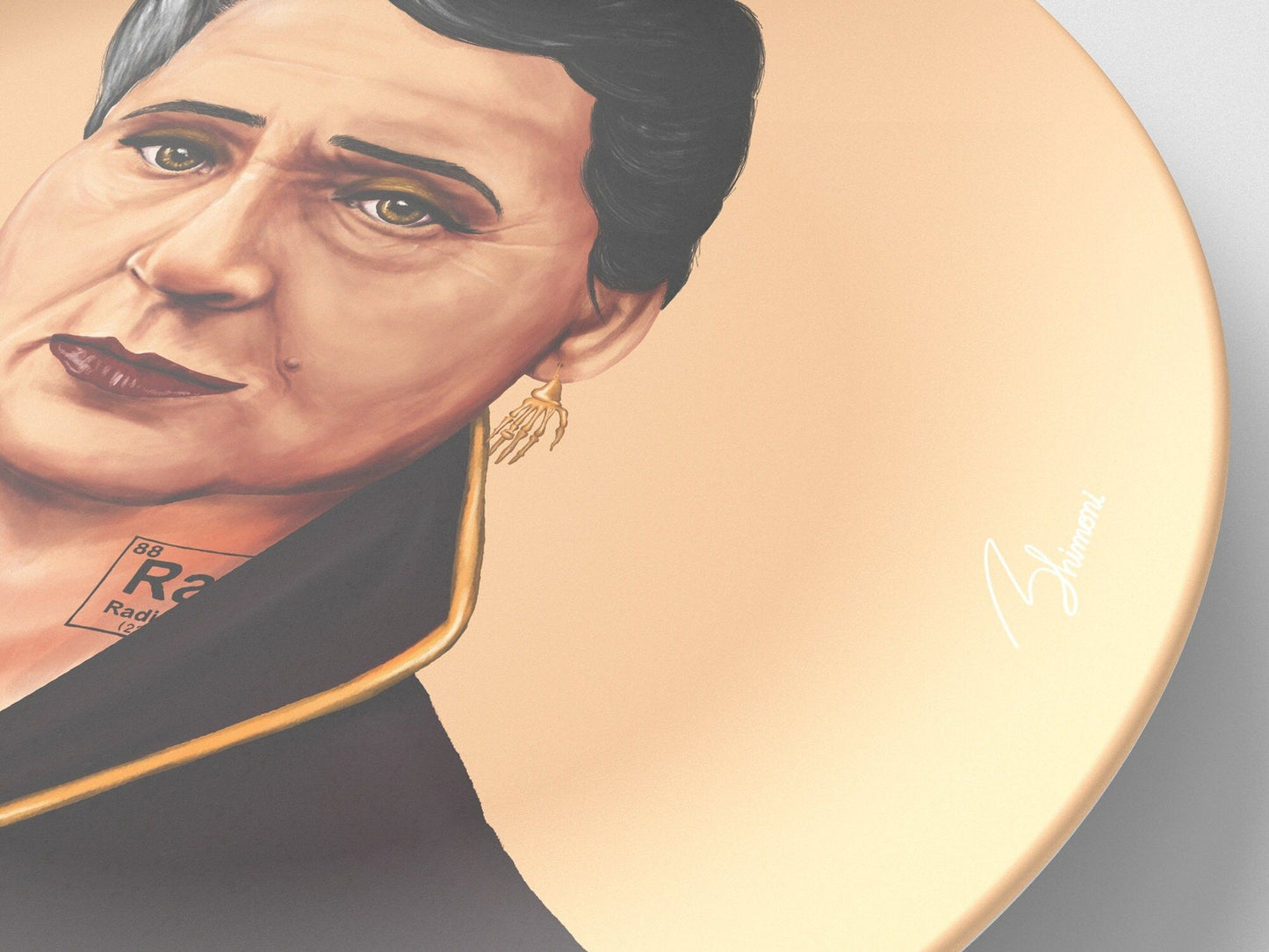 Marie // 10" Round Plate // Science Gift Idea
