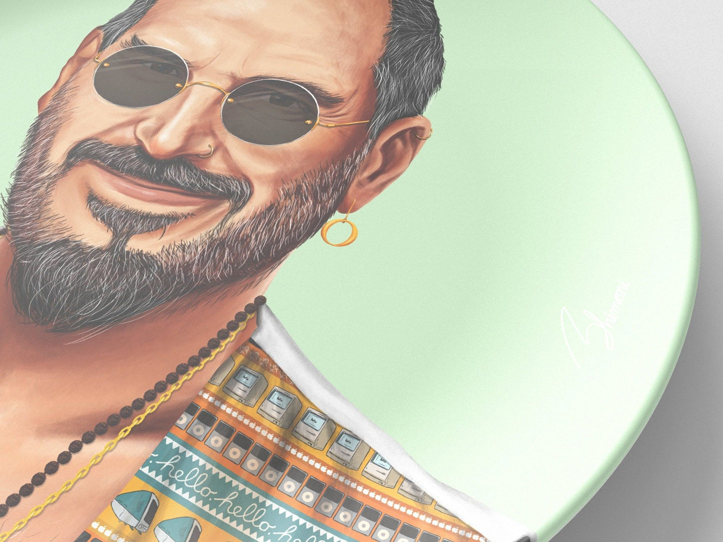 Steve // 10" Round Plate // Tech Gift Idea