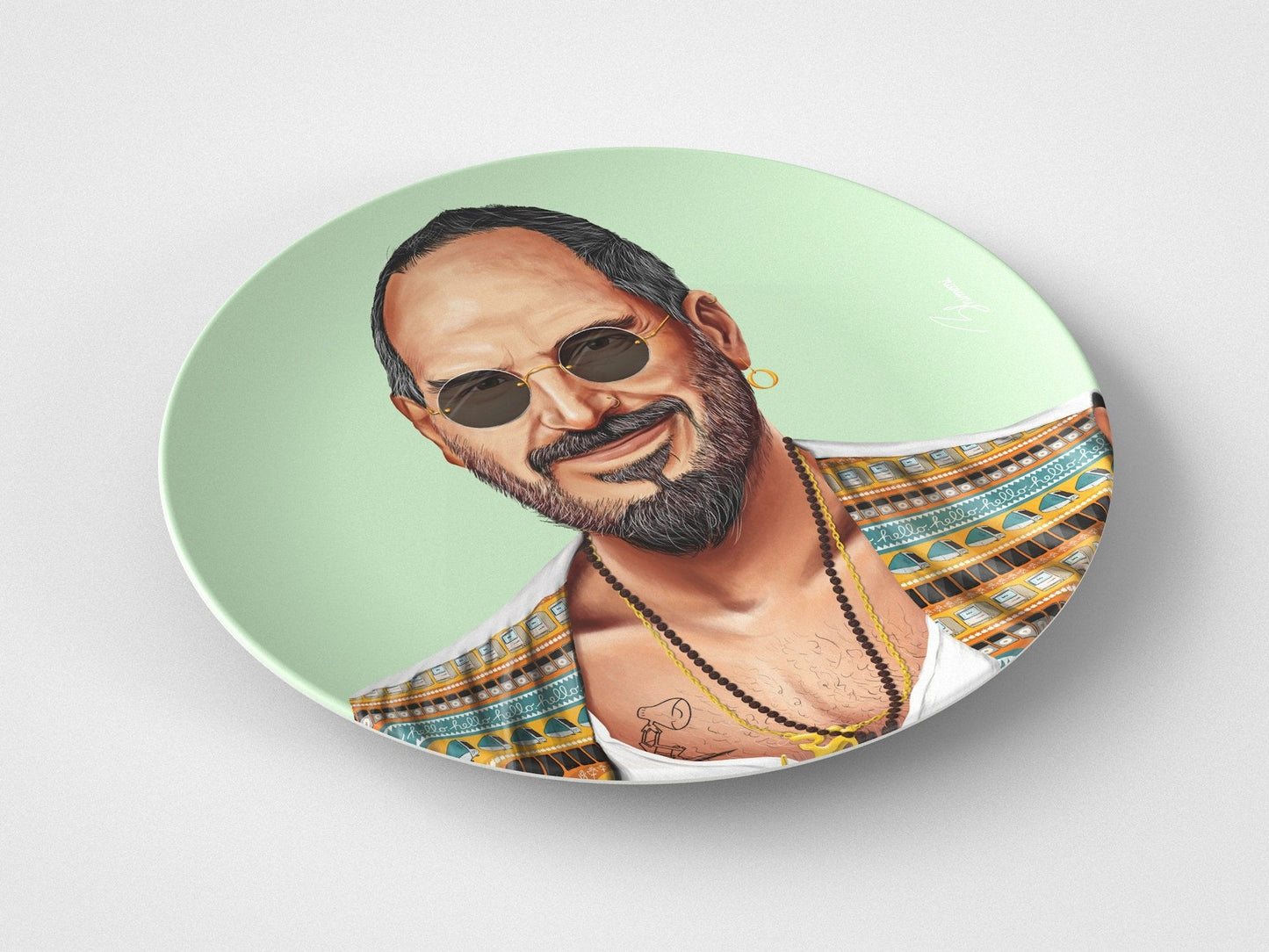Steve // 10" Round Plate // Tech Gift Idea