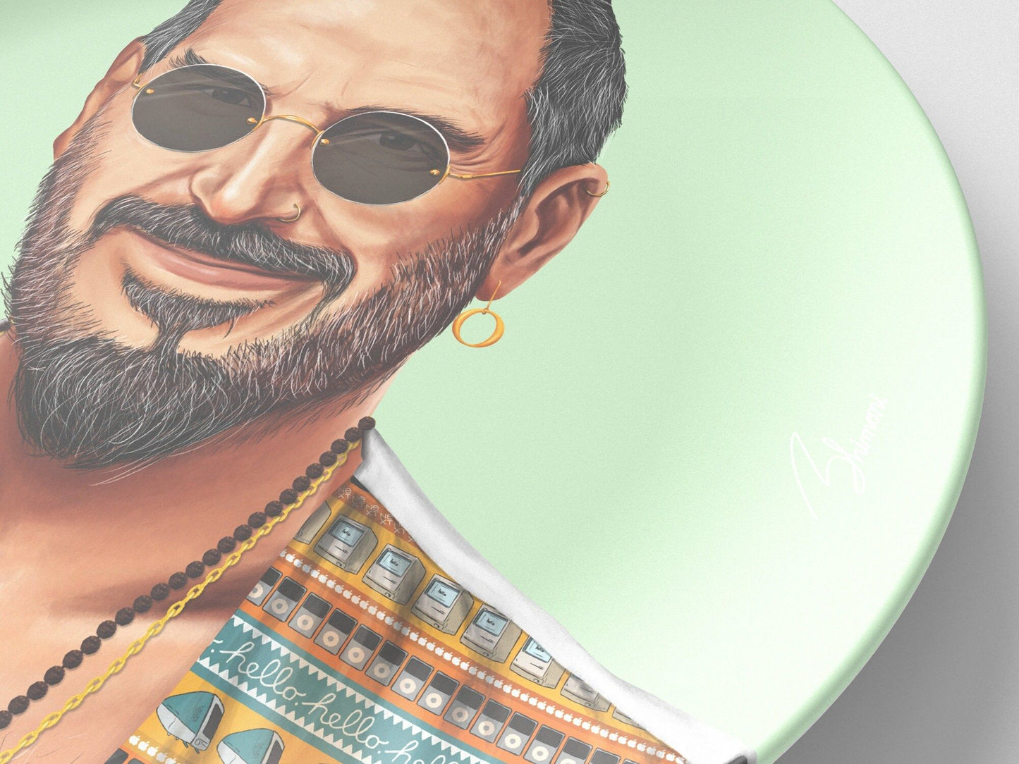 Steve // 10" Round Plate // Tech Gift Idea