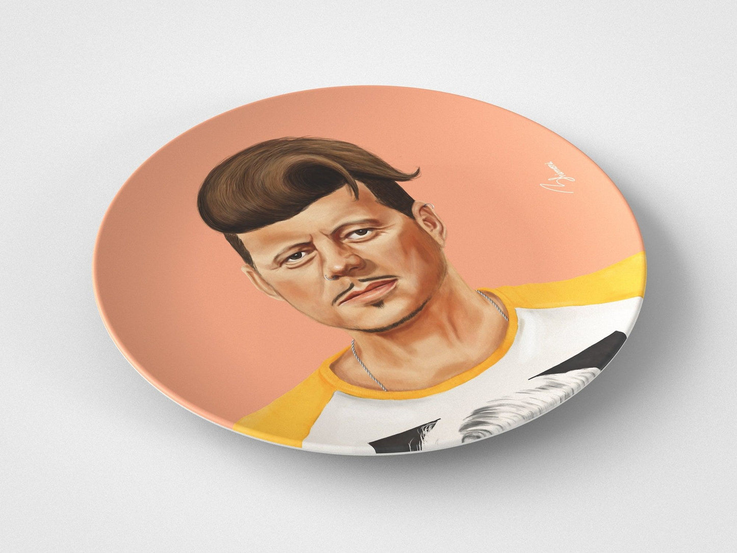 John // 10" Round Plate // Political Gift Idea