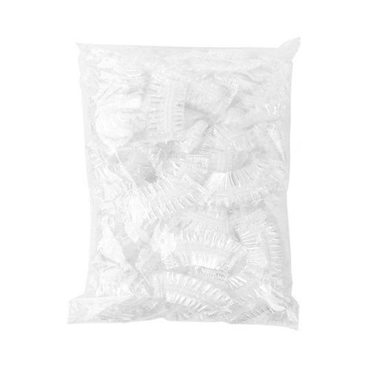 100pcs Disposable Ear Covers; Plastic Waterproof Ear Protectors Elastic Clear Ear Caps Salon Hairdressing Dye Shield Earmuffs For Hair Dye; Shower; Spa