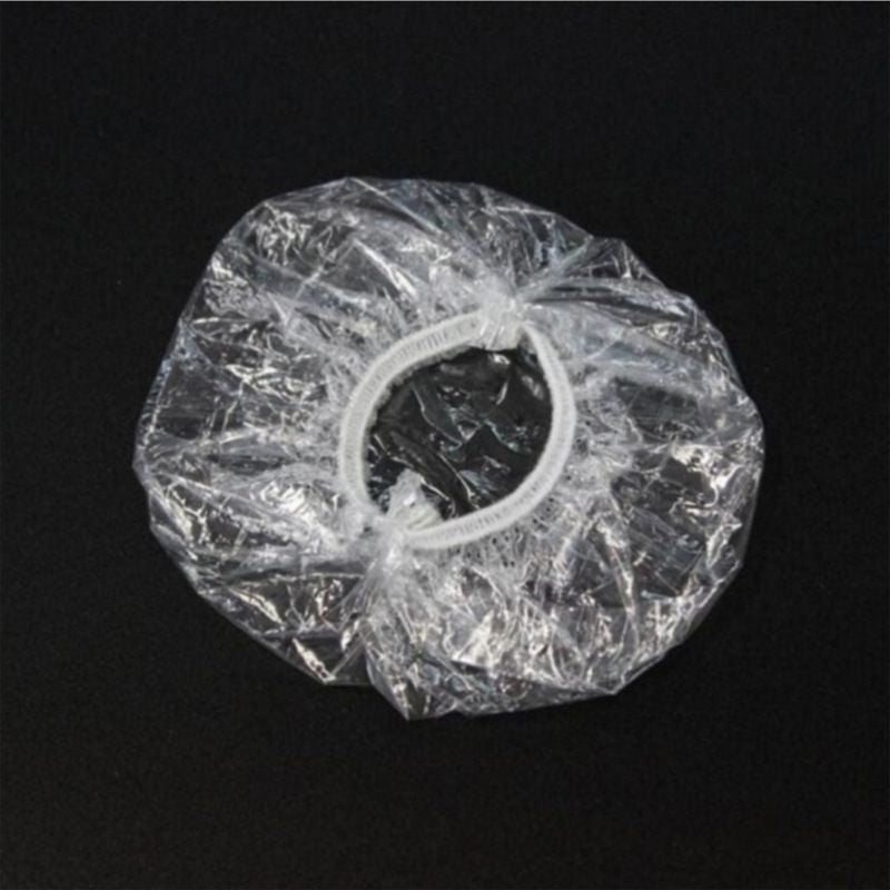 100pcs Disposable Ear Covers; Plastic Waterproof Ear Protectors Elastic Clear Ear Caps Salon Hairdressing Dye Shield Earmuffs For Hair Dye; Shower; Spa