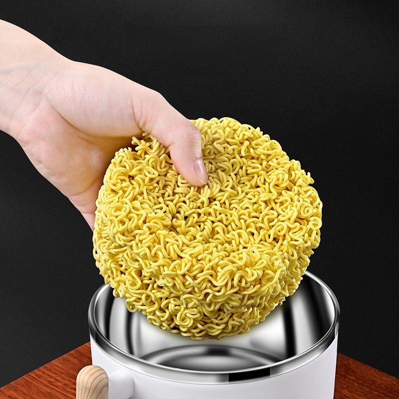 1pc 304 Stainless Steel Instant Noodle Bowl; Large Capacity Instant Noodle Bowl With Lid; Dual-purpose Anti-scalding Portable Tableware; Student Lunch Box
