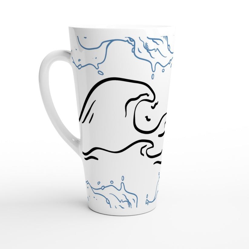 Ocean Wave Latte Mug Design By HadiArts