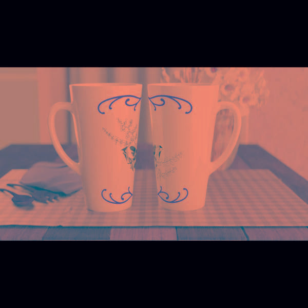 Ceramic coffee mugs Moth and Flora Art and Design by HadiArts