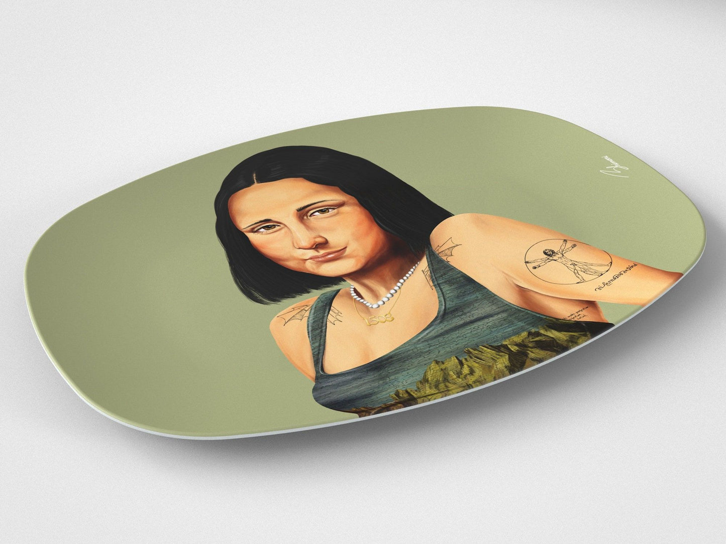 Mona // 10"x14" Serving Platter // Artist Gift Idea