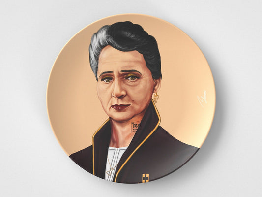 Marie // 10" Round Plate // Science Gift Idea