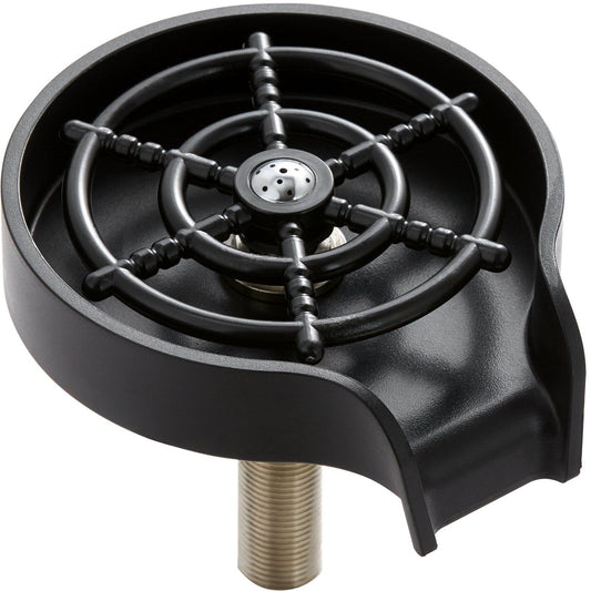 VEVOR Glass Rinser, 10 Powerful Spraying Jets 360° Rotating Cup Rinser for Sink, Wearproof ABS Kitchen Sink Faucet Cup Washer & ABS Cup Holder for Baby Bottle, Glass Cup, Wine Glass (Black Base)