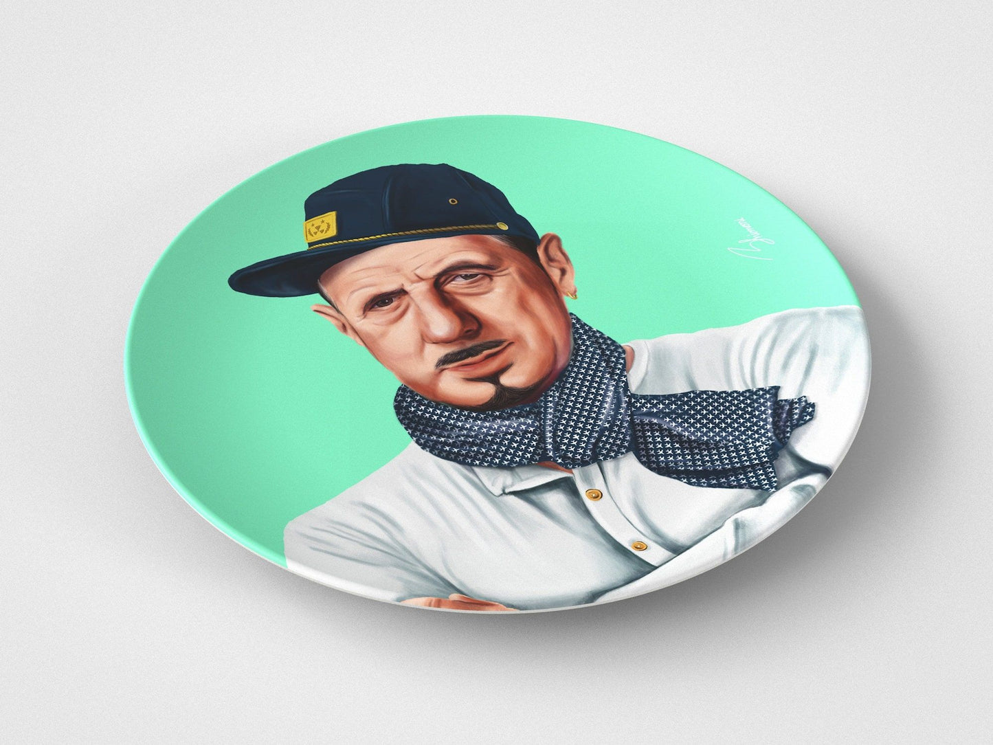 Charles De // 10" Round Plate // Political Gift Idea