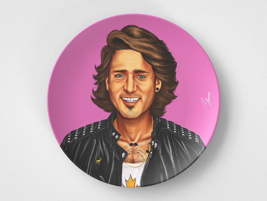 Justin // 10" Round Plate // Political Gift Idea