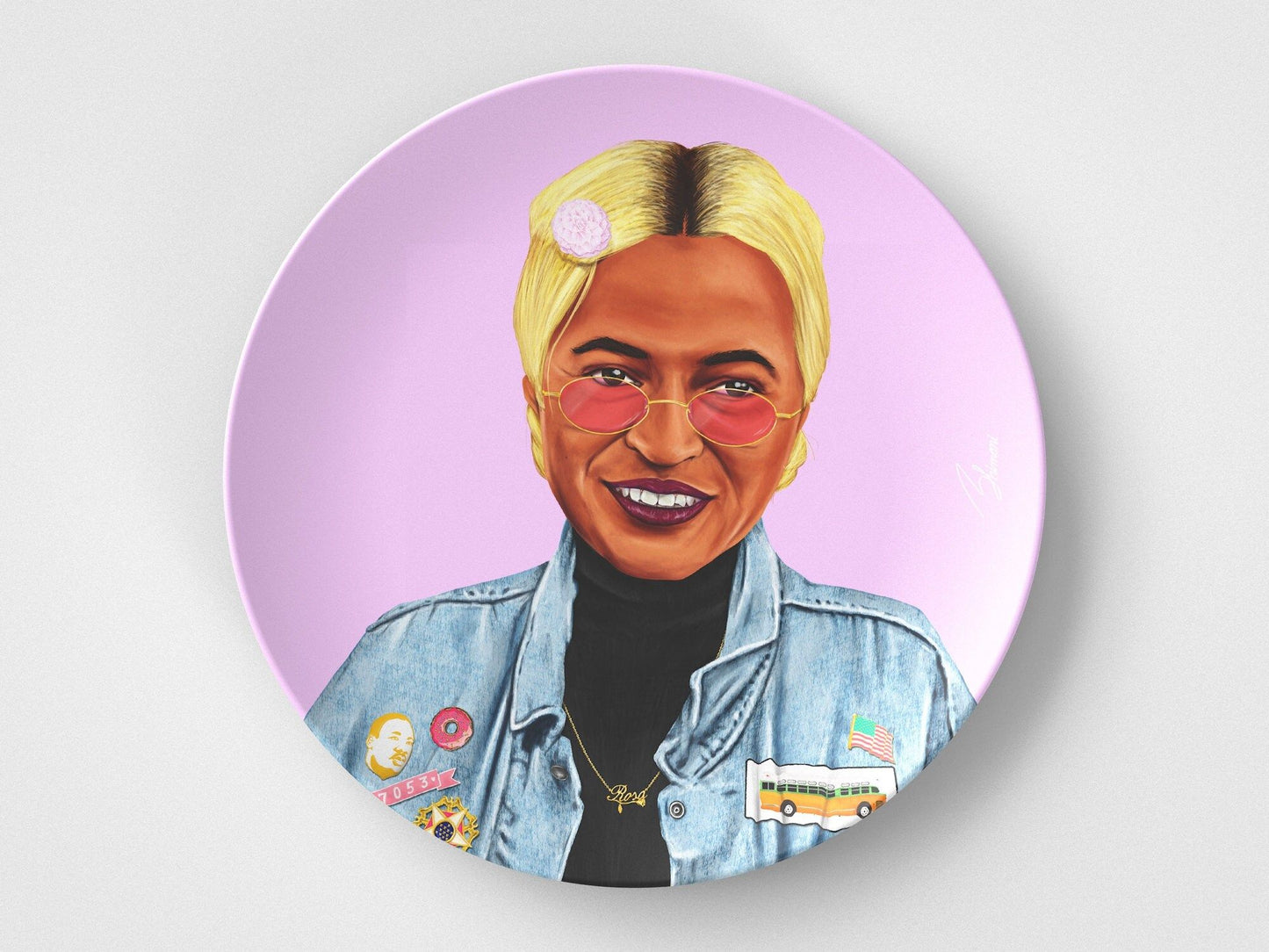 Rosa Parks // 10" Round Plate // Activist Gift Idea