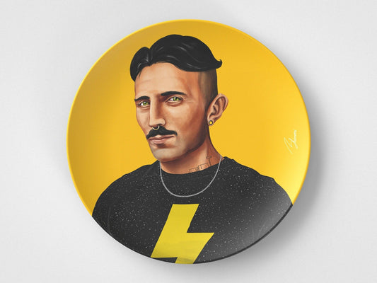 Nikola // 10" Round Plate // Science Gift Idea
