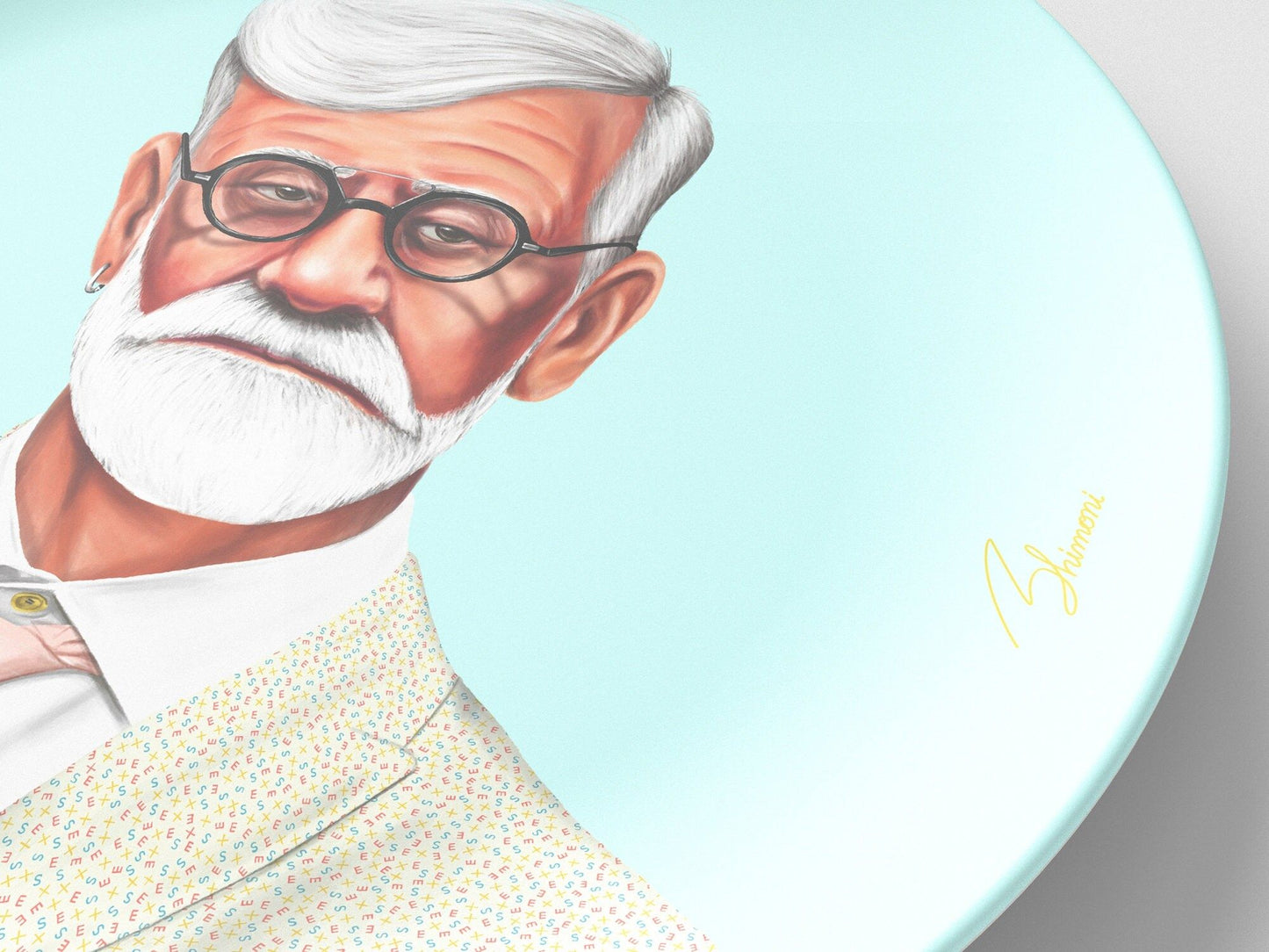 Sigmund // 10" Round Plate // Psychology Gift