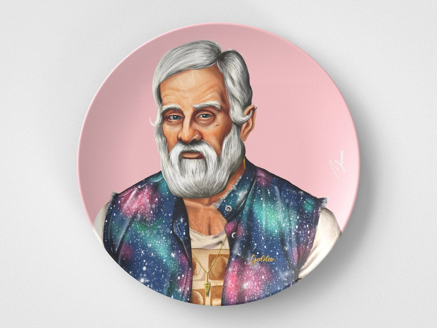 Galileo // 10" Round Plate // Science Gift Idea