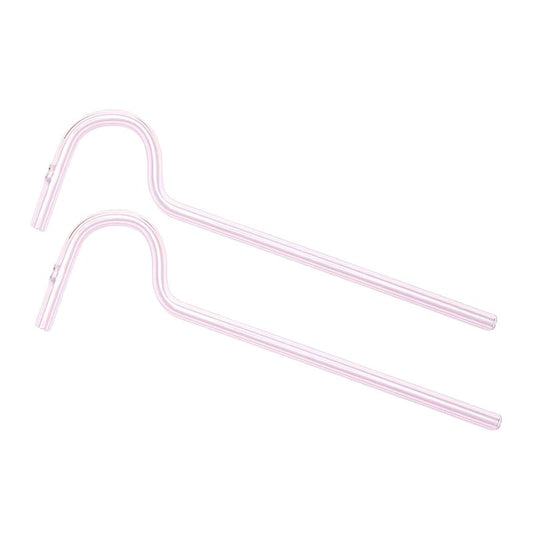 2straw 1cleaningbrush Can Be Used Repeatedly Original Glass Drinking Straw, Flute Style Design For Engaging Lips Horizontally, Anti Wrinkle.
