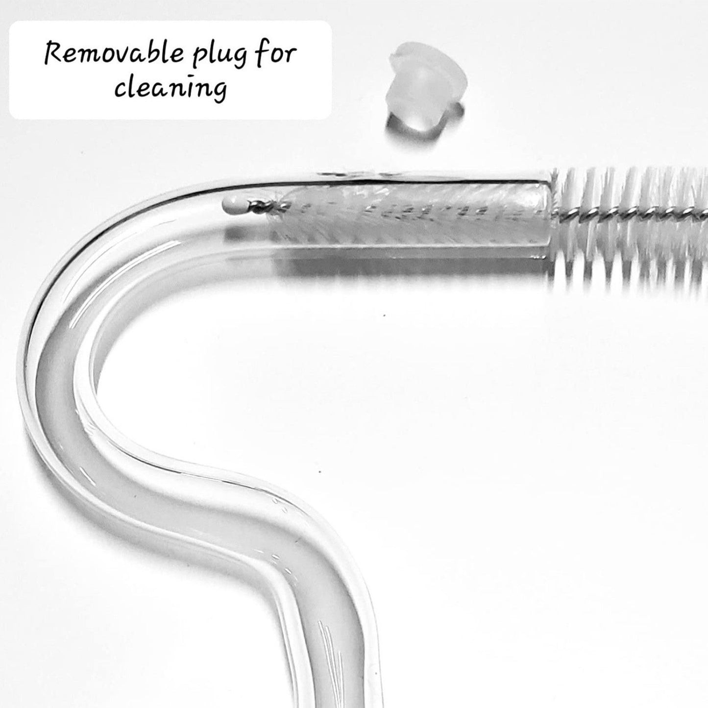 2straw 1cleaningbrush Can Be Used Repeatedly Original Glass Drinking Straw, Flute Style Design For Engaging Lips Horizontally, Anti Wrinkle.